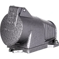 Силовая розетка стационарная металлическая 3Р+PE 400V 16A IP44 серая 2127-126 ENEXT