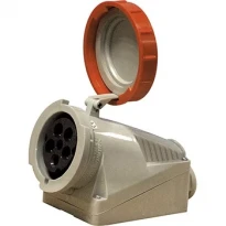 Силовая розетка стационарная 2Р+PE 250V 16A IP67 серо-красная 2624-137 ENEXT