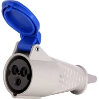 Силовая розетка переносная 2Р+PE 250V 16A IP44 бело-синяя 2629-326 ENEXT