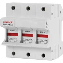 Тримач запобіжника на DIN-рейку під запобіжник 14х51 e.fuse 25-63A 230/400V i0300006 E.NEXT
