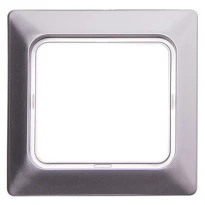 Рамка e.lux.12094L.1.fr.wp.aluminium 1 пост для влагозащищенной розетки "алюминий" серия LUX ins0040088 ENEXT