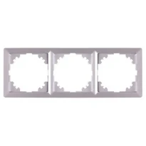Рамка e.lux.10064L.3.fr.aluminium 3 поста "алюминий" серия LUX ins0040091 ENEXT
