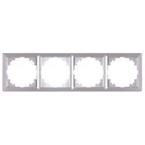 Рамка e.lux.10084L.4.fr.aluminium 4 поста "алюминий" серия LUX ins0040092 ENEXT