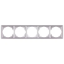 Рамка e.lux.10104L.5.fr.aluminium 5 постов "алюминий" серия LUX ins0040093 ENEXT