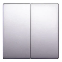 Клавіша e.lux.11021L.pn.aluminium подвійна "алюміній" серія LUX ins0040096 ENEXT