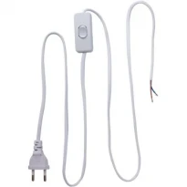 Сетевой шнур с вилкой и переключателем e.wire.switch/plug.white 6A белый 1,5м l020003 E.NEXT