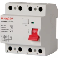 УЗО 40A 300mA 6kA 4 полюса тип AC p003028 e.rccb.pro.4 E.NEXT