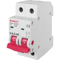 Выключатель нагрузки на DIN-рейку e.is.2.40 2р 40А p008018 E.NEXT