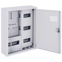 Шкаф для электросчетчика металлический e.mbox.pro.n.f3.27 IP31 навесной под 3ф счетчик 27 модулей серый p0100223 ENEXT