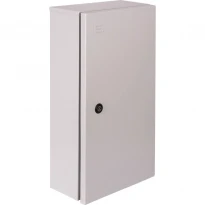 Корпус для электросчётчика металлический e.mbox.pro.n.f3.9 IP54 навесной под 3ф счетчик 9 модулей с внутренними дверцами под опломбировку серый p0100225