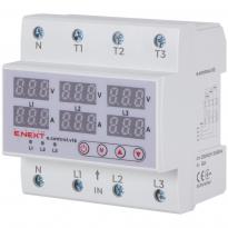 Реле контроля напряжения и тока трехфазное 63А с индикацией e.control.v16 p0690026 ENEXT