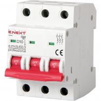 Автоматичний вимикач 10A 6kA 3 полюси тип D e.mcb.pro.60.3.D10 p0710011 E.NEXT