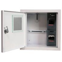 Шкаф для электросчетчика металлический на 4 модуля e.mbox.stand.w.f1.04.z вмонтированный IP30 s0100002 E.NEXT