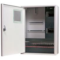 Шкаф для электросчетчика металлический на 24 модуля e.mbox.stand.n.f3.24.z накладной IP30 s0100013 E.NEXT