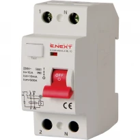 УЗО 16A 10mA 4,5kA 2 полюса тип AC s034006 e.rccb.stand.2 E.NEXT