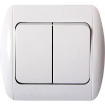 Выключатель 2-клавишный e.install.stand.812 с рамкой серия STANDARD NEW белый s035023 ENEXT