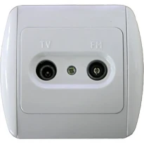 Розетка TV+радіо e.install.stand.815TM з рамкою серія STANDART CER біла s035031 (без рамки) ENEXT
