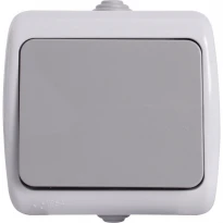 Выключатель проходной e.aqua.1121.gr для внешнего монтажа IP44 серый s035063 ENEXT