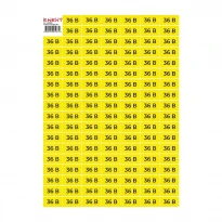 Самоклеюча наклейка "36В" e.sticker.voltage.36.1 40х20мм жовто-чорна 102 шт/лист s053312 ENEXT