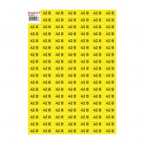 Самоклеюча наклейка "42В" e.sticker.voltage.42.1 40х20мм жовто-чорна 102 шт/лист s053314 ENEXT