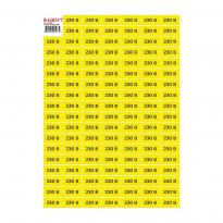 Самоклеющаяся наклейка "230В" e.sticker.voltage.230.1 40х20мм желто-черная 102 шт/лист s053316 ENEXT