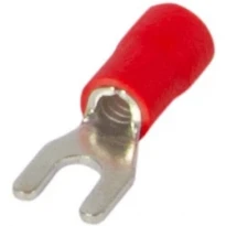 Изолированный наконечник вилочный медный e.terminal.stand.sv.5,5.8.red 4-6мм.кв. красный (100шт) s2036050 E.NEXT