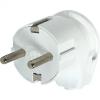 Вилка бытовая угловая e.plug.angle.007.16 2К с заземлением 16A белая s9100004 E.NEXT
