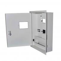 Шкаф для электросчетчика металлический ЯУР-3В-24 эк. под 3ф счетчик 24 модуля IP31 встраиваемый 310x425x145мм серый ENEXT