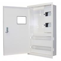 Шкаф для электросчетчика металлический ЯУР-3В-36 эк. под 3ф счетчик 36 модулей IP31 встраиваемый 310x540x145мм серый ENEXT