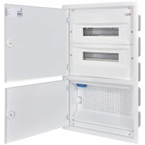 Щит гібридний пластиковий вбудований ERP18-4-2V MEDIA 18 модулів IP40 білий 001101290 ETI