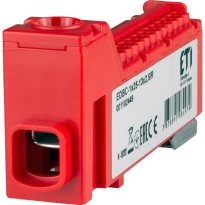 Распределительный блок EDBC-1x25-13x2,5/R 63A 1 полюс 1 вход 13 выходов красный 001102449 ETI