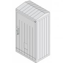 Шкаф полиэстеровый армированный KVR 40-40-25 P плоская крыша однодверный 411х397х250мм IP54 серый 001602108 ETI