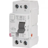 УЗО EFI-P2 A 25/0.1 25A 100mA 10kA тип A 1 полюс+N 002061121 ETI