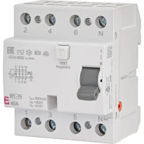 УЗО EFI-P4 AC 40/0.3 40A 300mA 10kA тип AC 3 полюса+N 002061632 ETI
