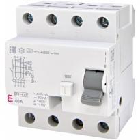 УЗО EFI-4 A eV 40/0.03 40A 30mA 10kA для защиты зарядных устройств электротранспорта 3 полюса+N 002062633 ETI