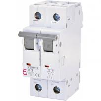 Автоматичний вимикач 2A 6kA 2 полюси тип B ETIMAT 6 2p B2 002113510 ETI