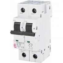 Автоматичний вимикач 10A 10kA 2 полюси тип B ETIMAT 10 2p B10 002123714 ETI