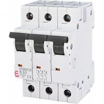 Автоматичний вимикач 63A 6kA 3 полюси тип B ETIMAT 10 3p B63 002125722 ETI