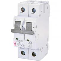Автоматичний вимикач 2A 6kA 2 полюси тип C ETIMAT 6 2p C2 002143508 ETI