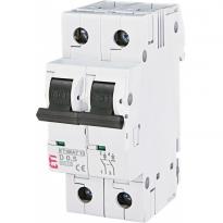 Автоматичний вимикач 0,5A 10kA 2 полюси тип D ETIMAT 10 2p D0,5 002153701 ETI