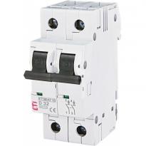 Автоматичний вимикач 32A 10kA 2 полюси тип D ETIMAT 10 2p D32 002153719 ETI