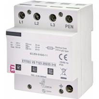Пристрій захисту від імпульсної перенапруги ETITEC VS T123 255/25 3+0 40kA 3 полюси 002442937 ETI