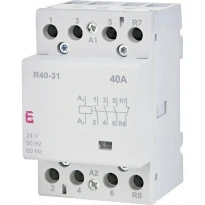 Электромагнитный контактор бесшумный R 40-31 4 полюса 40A AC 24V 3NO+1NC 002463421 ETI