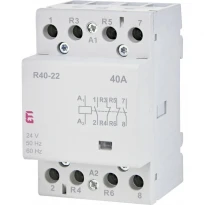 Электромагнитный контактор бесшумный R 40-22 4 полюса 40A AC 24V 2NO+2NC 002463431 ETI