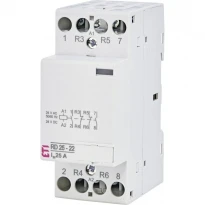 Электромагнитный контактор бесшумный RD 25-22 4 полюса 25A AC/DC 24V 2NO+2NC 002464015 ETI