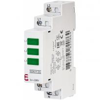 Модульний сигнальний індикатор SON H-3G 3 лампи зелений 240V IP20 002471556 ETI