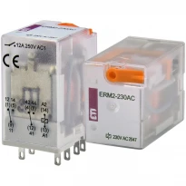 Реле универсальное промежуточное ERM2-230AC 2 контакта 230V 12A 002473004 ETI