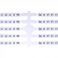 Маркировочная табличка EO3 L1,L2,L3,N,PE белая 003901816 ETI
