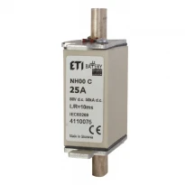 Предохранитель плавкий ножевой NH000 gBat 25A/80V DC 50kA для защиты аккумуляторных батарей 004110076 ETI