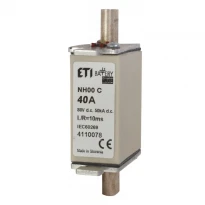 Предохранитель плавкий ножевой NH000 gBat 40A/80V DC 50kA для защиты аккумуляторных батарей 004110078 ETI
